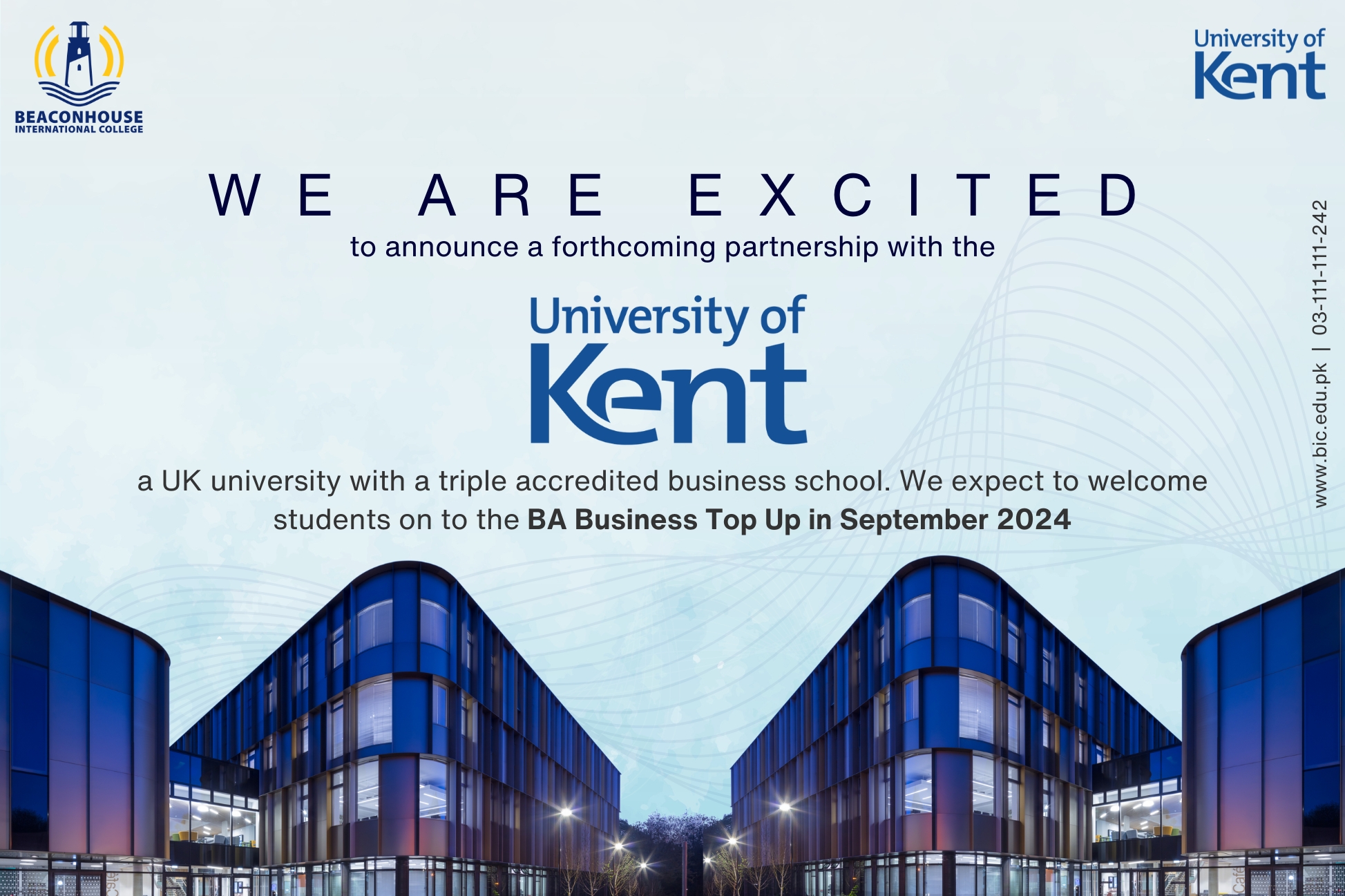 Partnership with the University of Kent