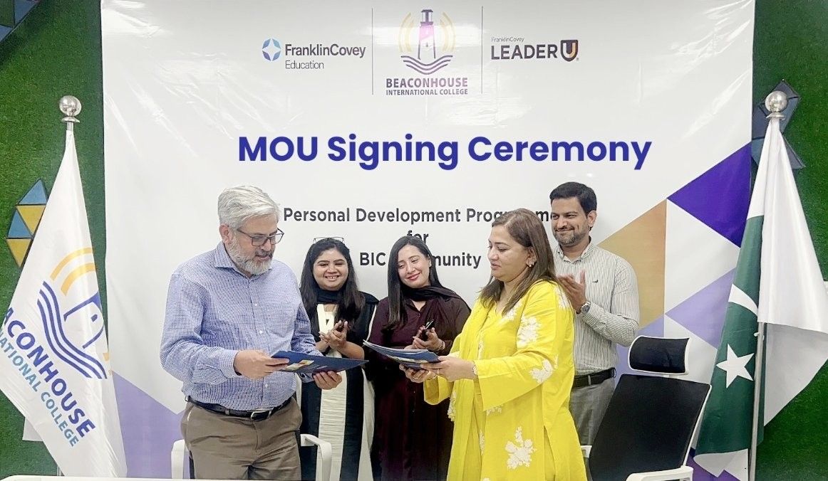 MOU with FranklinCovey Education for a 'Personal Development Programme for BIC Community'